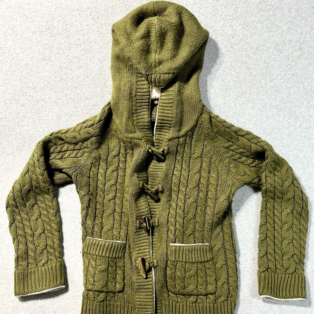 Cabelas Cardigan Sweater Hoodie Green Women’s Size Large